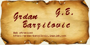 Grdan Barzilović vizit kartica